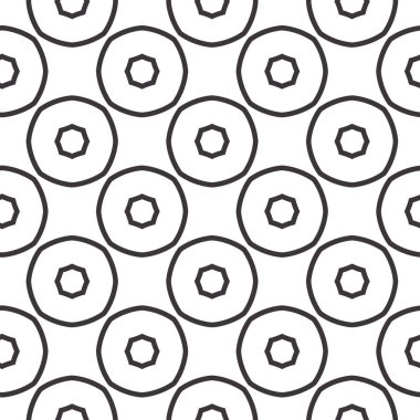 Geometrik süslemeli vektör deseni. Kusursuz tasarım dokusu.