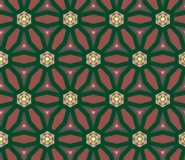 Geometrik süslemeli vektör deseni. Kusursuz tasarım dokusu.