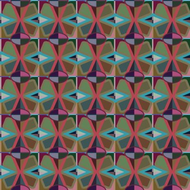 Geometrik süslemeli vektör deseni. Kusursuz tasarım dokusu.