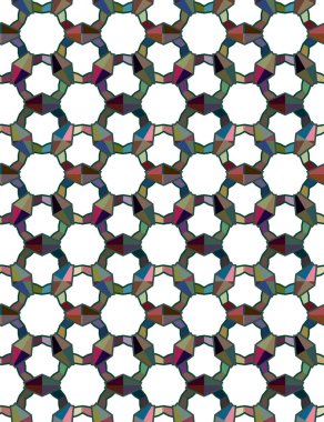 Geometrik süslemeli vektör deseni. Kusursuz tasarım dokusu.