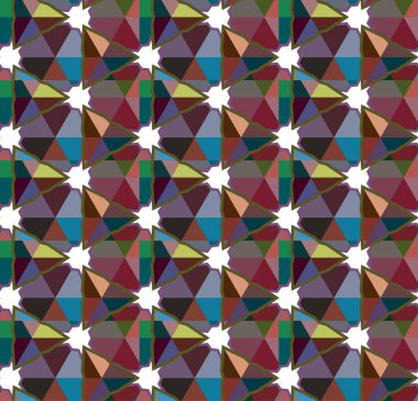 Geometrik süslemeli vektör deseni. Kusursuz tasarım dokusu.