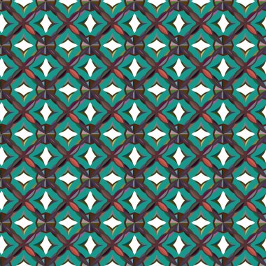 Geometrik süslemeli vektör deseni. Kusursuz tasarım dokusu.