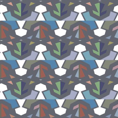 Geometrik süslemeli vektör deseni. Kusursuz tasarım dokusu.