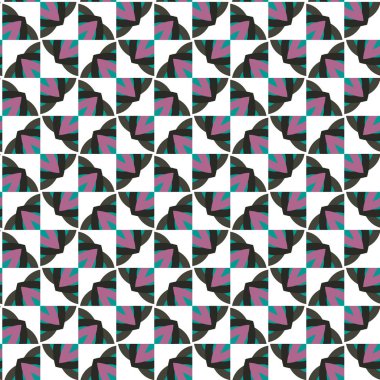 Geometrik süslemeli vektör deseni. Kusursuz tasarım dokusu.