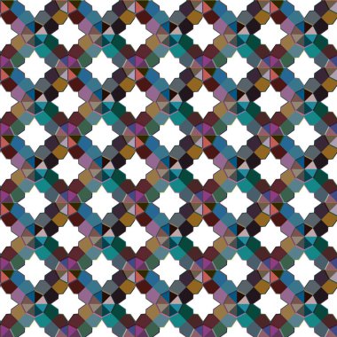 Geometrik süslemeli vektör deseni. Kusursuz tasarım dokusu.