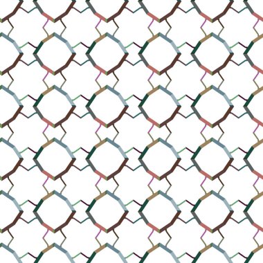Geometrik süslemeli vektör deseni. Kusursuz tasarım dokusu.