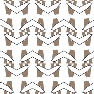 Geometrik süslemeli vektör deseni. Kusursuz tasarım dokusu.