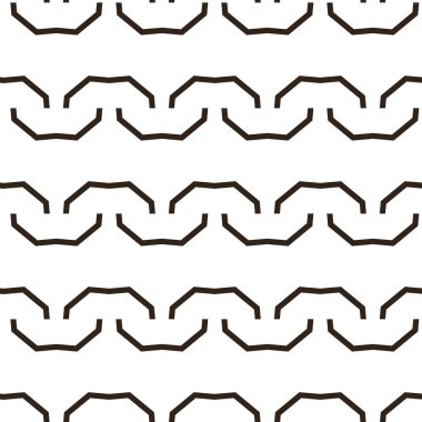 Geometrik süslemeli vektör deseni. Kusursuz tasarım dokusu.