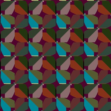 Geometrik süslemeli vektör deseni. Kusursuz tasarım dokusu.