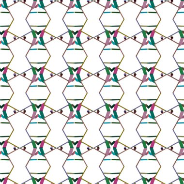 Geometrik süslemeli vektör deseni. Kusursuz tasarım dokusu.