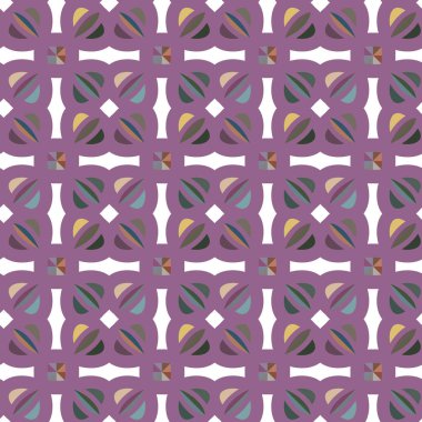 Geometrik süslemeli vektör deseni. Kusursuz tasarım dokusu.