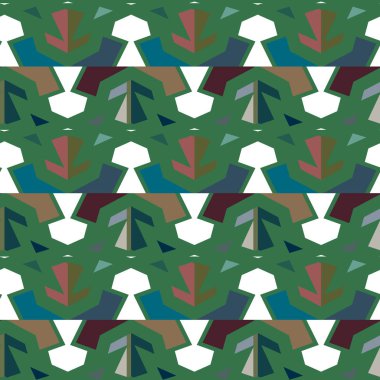 Geometrik süslemeli vektör deseni. Kusursuz tasarım dokusu.