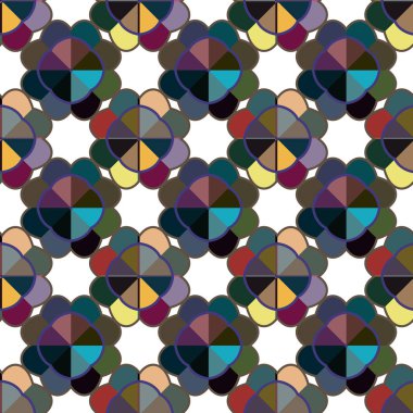 Geometrik süslemeli vektör deseni. Kusursuz tasarım dokusu.