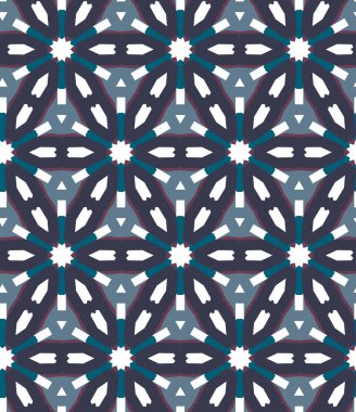 Geometrik süslemeli vektör deseni. Kusursuz tasarım dokusu.