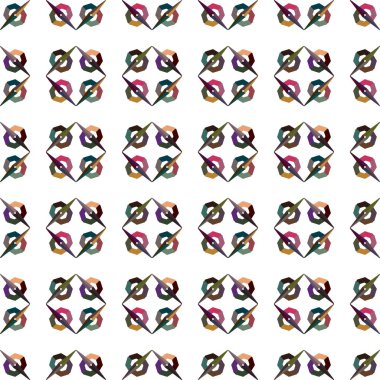 Geometrik süslemeli vektör deseni. Kusursuz tasarım dokusu.