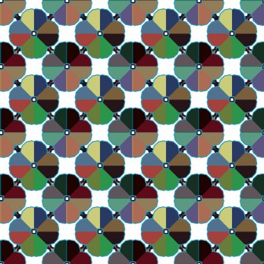 Geometrik süslemeli vektör deseni. Kusursuz tasarım dokusu.