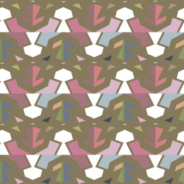 Kusursuz Vektör Deseni. Geometrik Süsleme Biçiminde Arkaplan DokusuName.