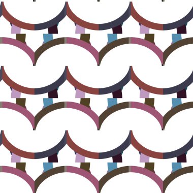 Geometrik süslemeli vektör deseni. Kusursuz tasarım dokusu.