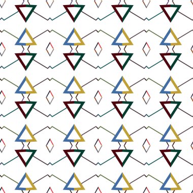 Dikişsiz geometrik süs vektör deseni. Soyut arka plan