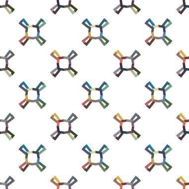 Kusursuz Vektör Deseni. Geometrik Süsleme Biçiminde Arkaplan DokusuName.