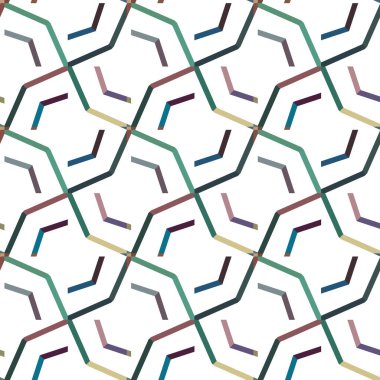 Geometrik süslemeli vektör deseni. Kusursuz tasarım dokusu.