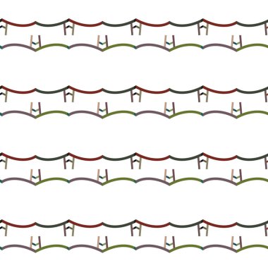 Geometrik süslemeli vektör deseni. Kusursuz tasarım dokusu.