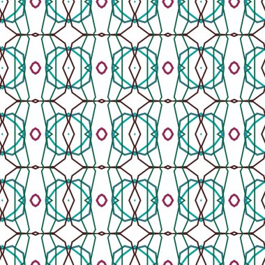 Dikişsiz geometrik süs vektör deseni. Soyut arka plan