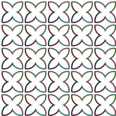 geometrik süsleme biçiminde kusursuz vektör deseni