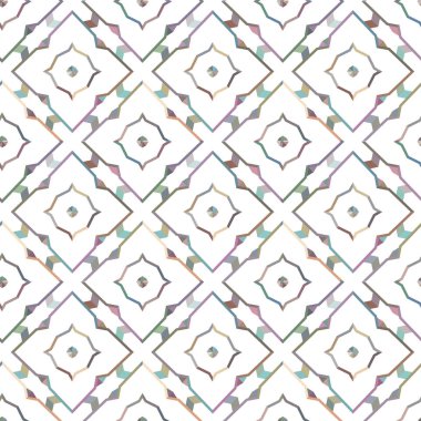 Kusursuz Vektör Deseni. Geometrik Süsleme Biçiminde Arkaplan DokusuName.