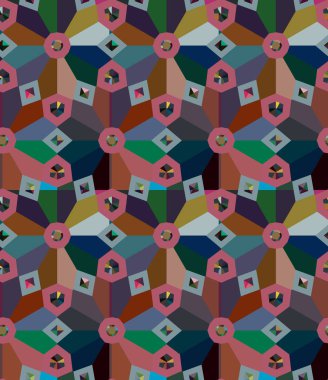 Dikişsiz geometrik süs vektör deseni. Soyut arka plan