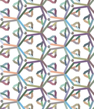 Geometrik süslemeli vektör deseni. Kusursuz tasarım dokusu.