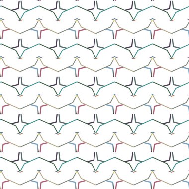 Dikişsiz geometrik süs vektör deseni. Soyut arka plan