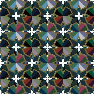 Kusursuz Vektör Deseni. Geometrik Süsleme Biçiminde Arkaplan DokusuName.