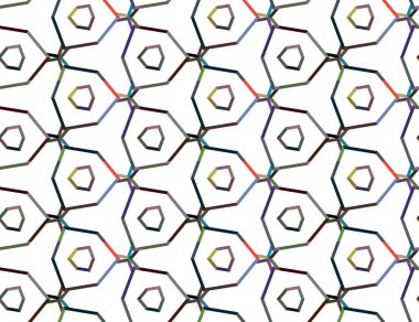 Dikişsiz geometrik süs vektör deseni. Soyut arka plan