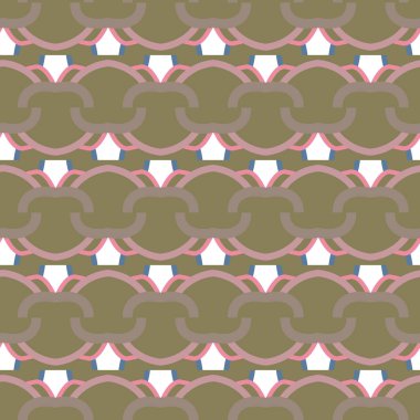 Geometrik süslemeli vektör deseni. Kusursuz tasarım dokusu.