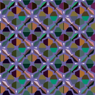 Dikişsiz geometrik süs vektör deseni. Soyut arka plan