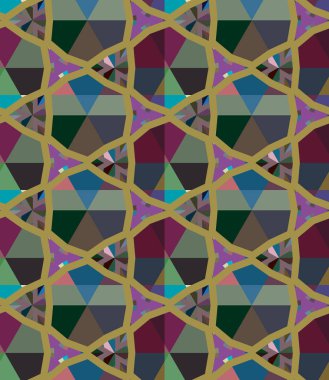 Geometrik süs tarzında soyut arkaplan dokusu. Kusursuz tasarım.