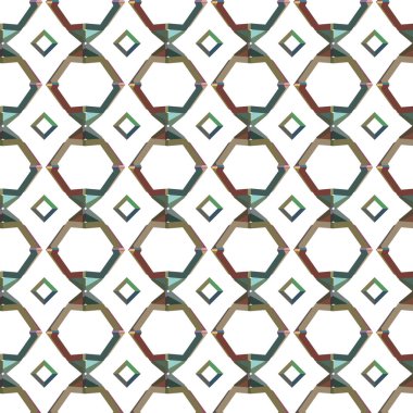 Geometrik süslemeli vektör deseni. Kusursuz tasarım dokusu.