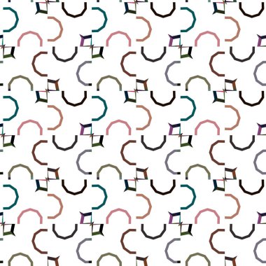 Geometrik süslemeli vektör deseni. Kusursuz tasarım dokusu.