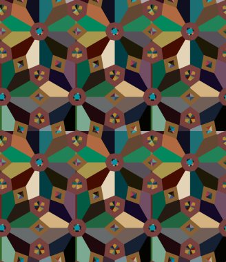 Dikişsiz geometrik süs vektör deseni. Soyut arka plan