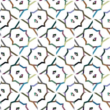 Geometrik süslemeli vektör deseni. Kusursuz tasarım dokusu.