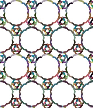 Geometrik süslemeli vektör deseni. Kusursuz tasarım dokusu.