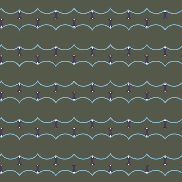 Patrón Vectorial Sin Costuras Estilo Ornamental Geométrico — Archivo Imágenes Vectoriales