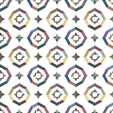 geometrik süsleme biçiminde kusursuz vektör deseni