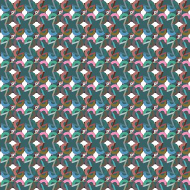 Geometrik süslemeli vektör deseni. Kusursuz tasarım dokusu.