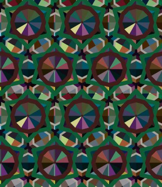Geometrik süslemeli vektör deseni. Kusursuz tasarım dokusu.