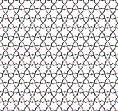 geometrik süsleme biçiminde kusursuz vektör deseni