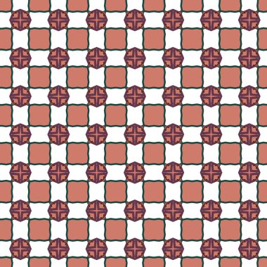 geometrik süsleme biçiminde kusursuz vektör deseni