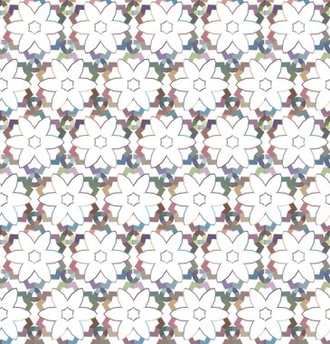 Geometrik süslemeli vektör deseni. Kusursuz tasarım dokusu.