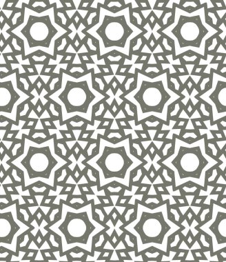 Geometrik süslemeli vektör deseni. Kusursuz tasarım dokusu.
